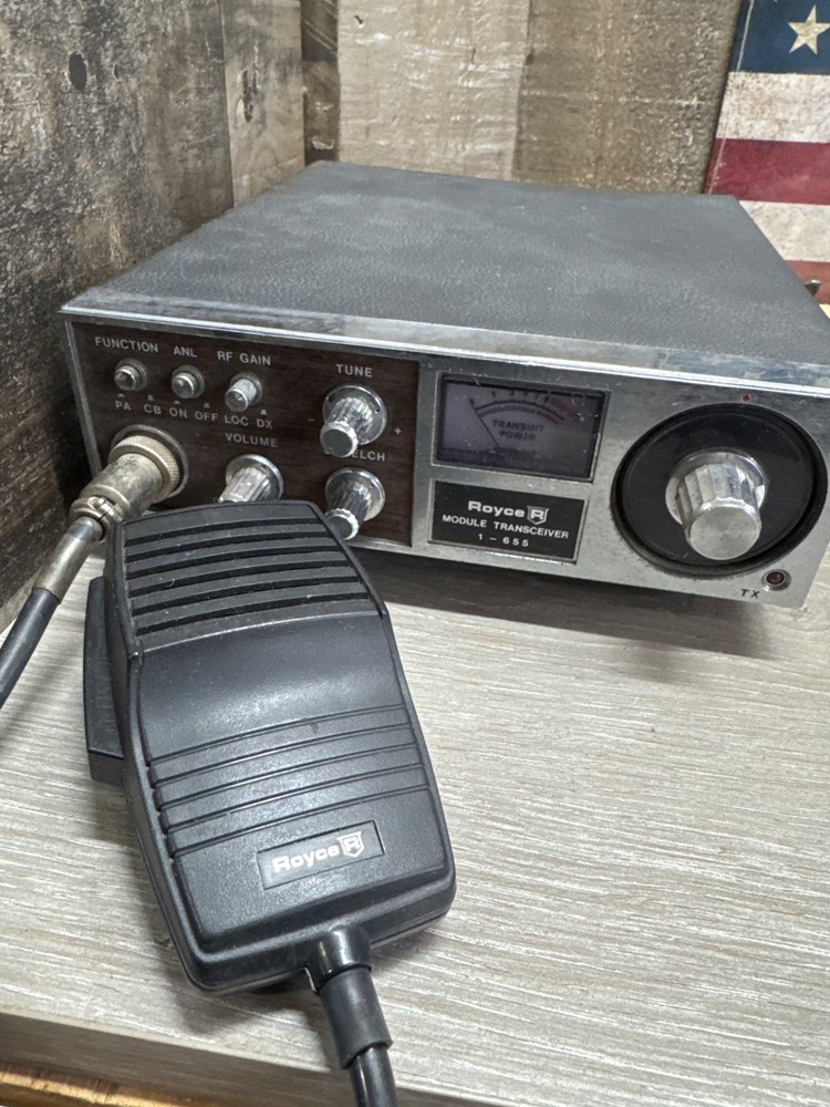 Royce 1-655 CB Radio Module Transceiver with Microphone and Meter Used