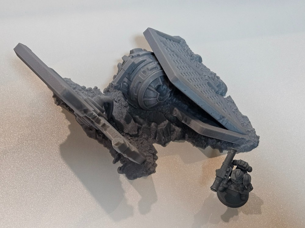 Crashed spaceship crashed fighter craft rocky terrain crashed spaceship 010