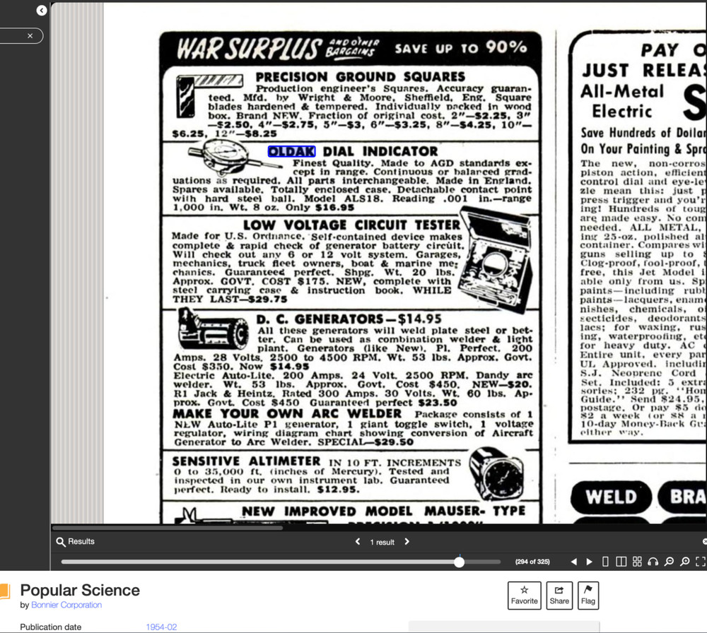 TESTED ~ Oldak Indicator with YMZ Magnetic stand