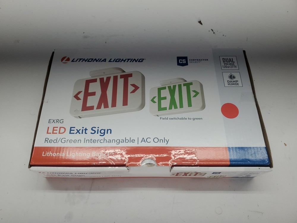 Lithonia Lighting Contractor Select Integrated LED White Exit Sign EXRG M6