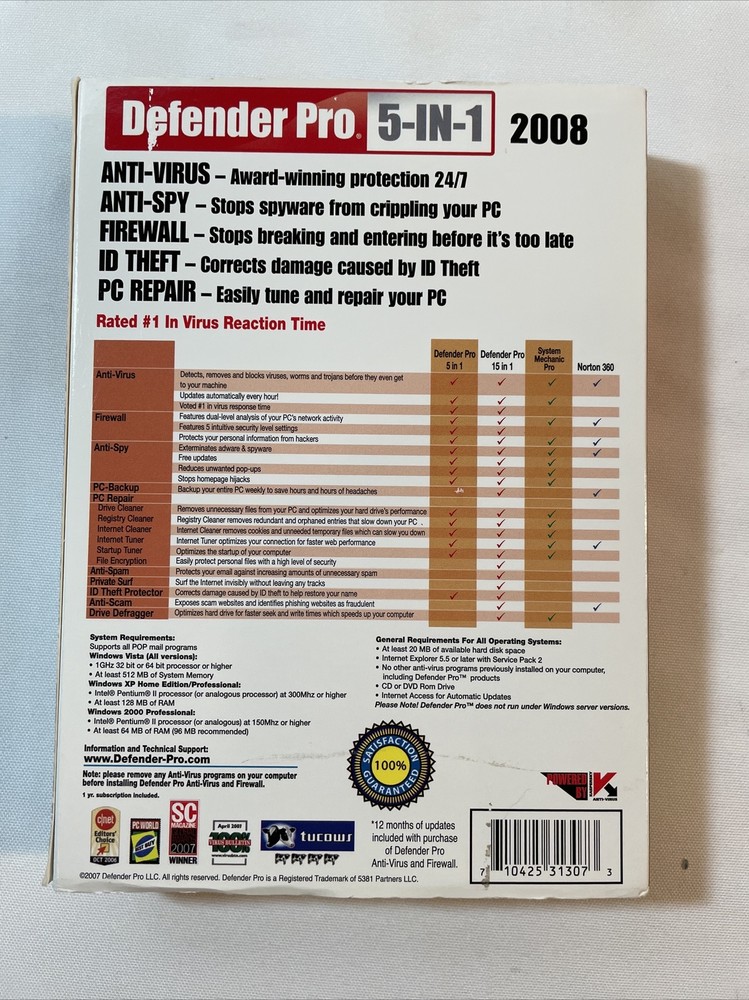defender pro 2008 5-in-1