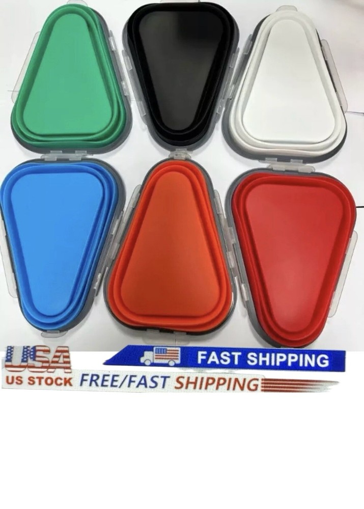 Pizza Storage Container Box Foldable Triangular Reusable Pack Container Multiuse