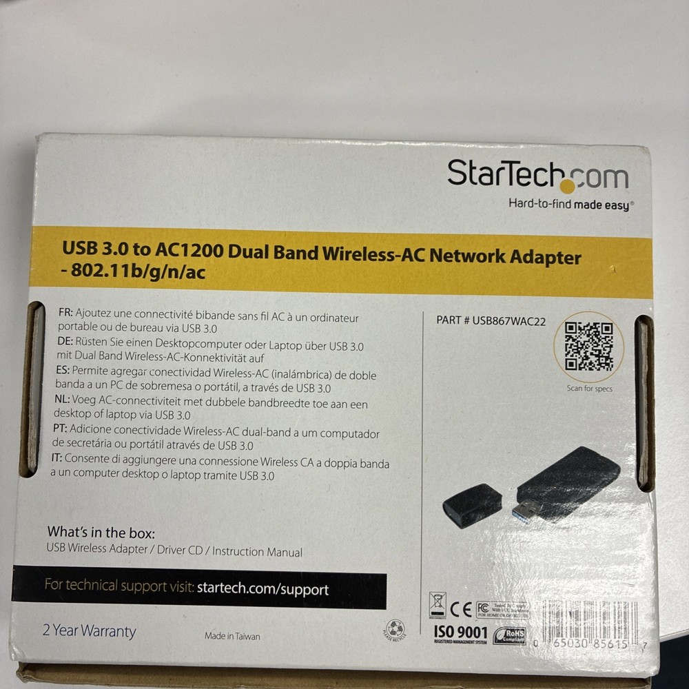 StarTech.com USB 3.0 AC1200 Dual Band Wireless-AC Network Adapter - 802.11ac ...