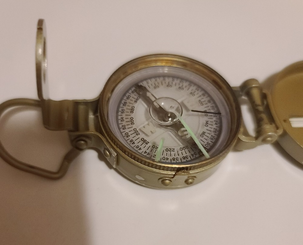 Vintage Lensatic Liquid Filled Compass