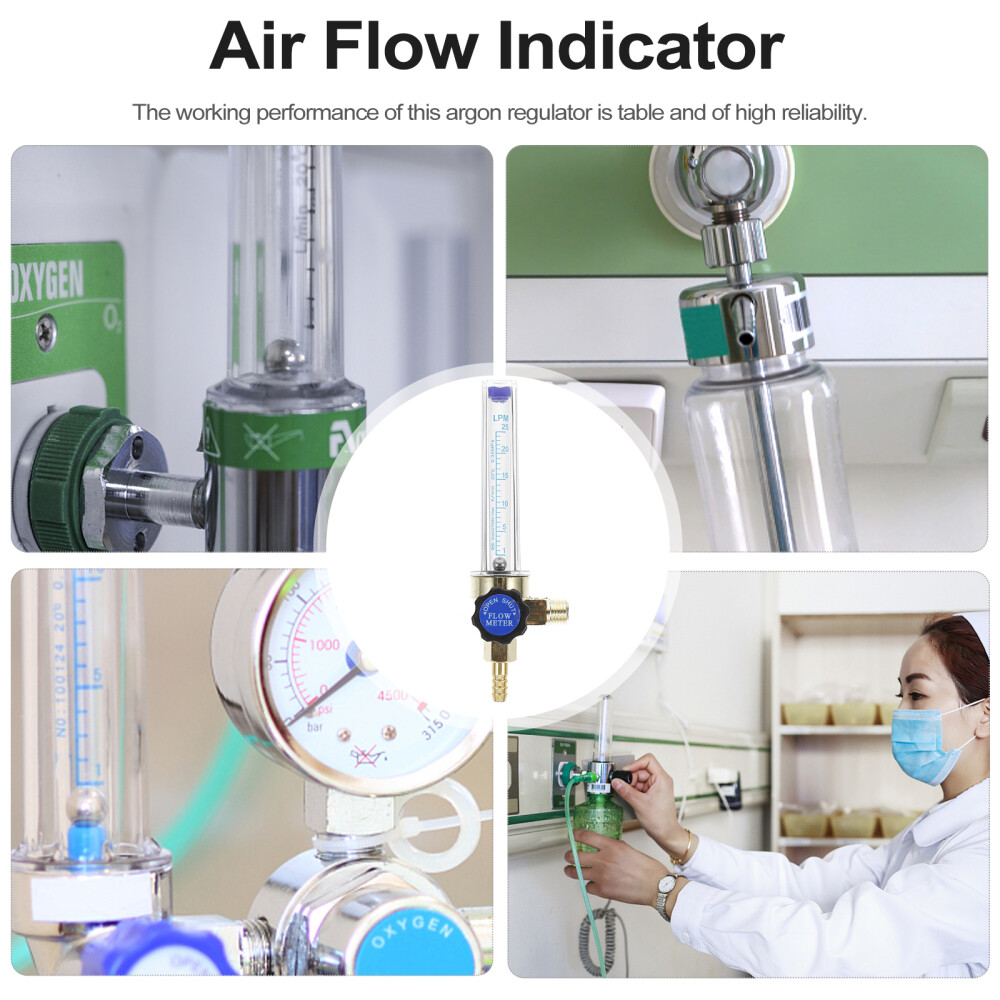 Nitrogen Flow Meter for Brazing Welding Flowmeter Regulator 1/4PT 0.15MPA 7mm