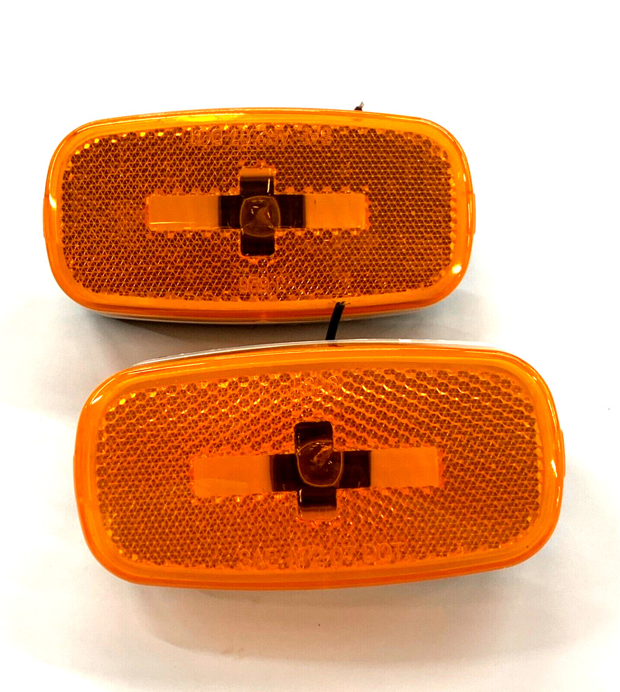 2 - Amber Marker/ Clearance Light RV Motorhome Camper Trailer Truck