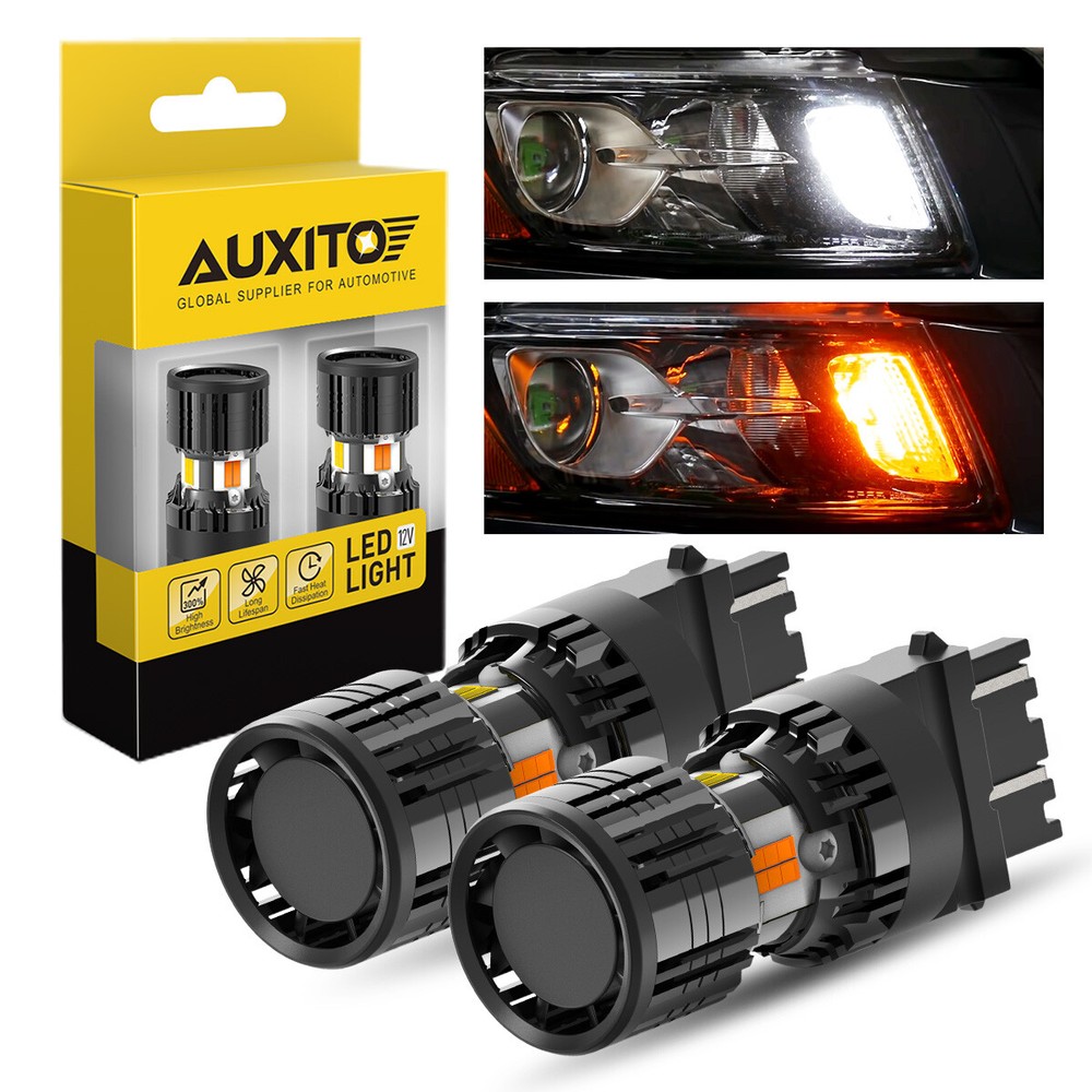 2x 3157 Switchback LED Front Turn Signal Light Bulb For Dodge Ram 1500 2500 3500