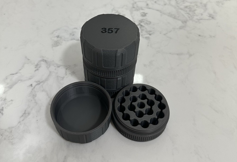 3 Pack of 357 Magnum Ammo Puck – Compact, Stackable Storage for 20 Rounds