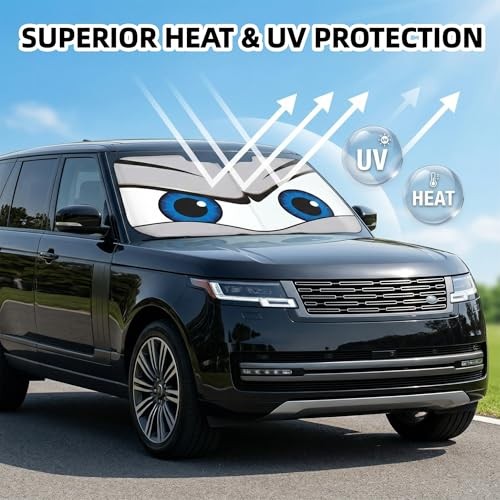 Upgraded Car Windshield Sun Shade Umbrella, Car Shade Front Windshield Sun Grey