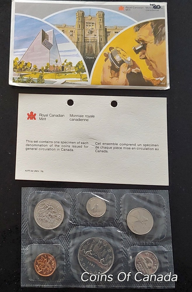 1980 Canada Prooflike 6 Coin Original Set Multiple Sets Available #coinsofcanada