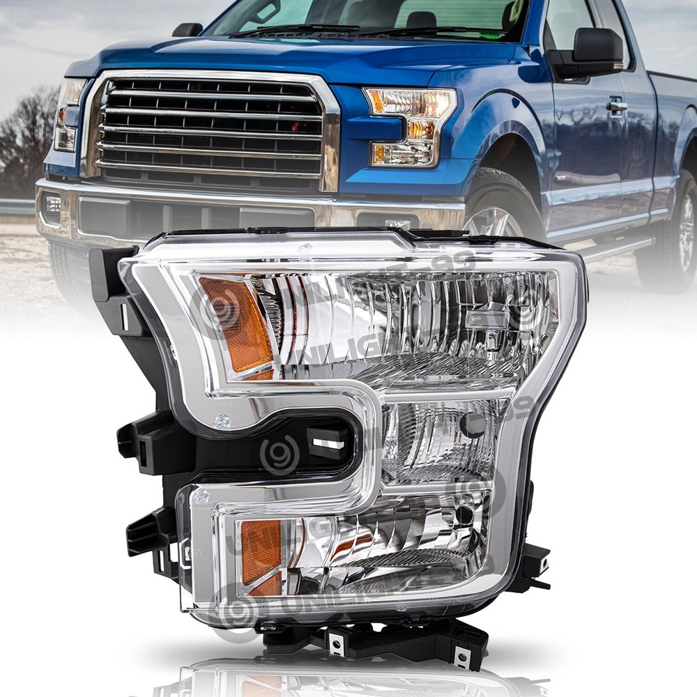 For 2015 2016 2017 Ford F150 Halogen Headlight Headlamp Left Driver Side LH
