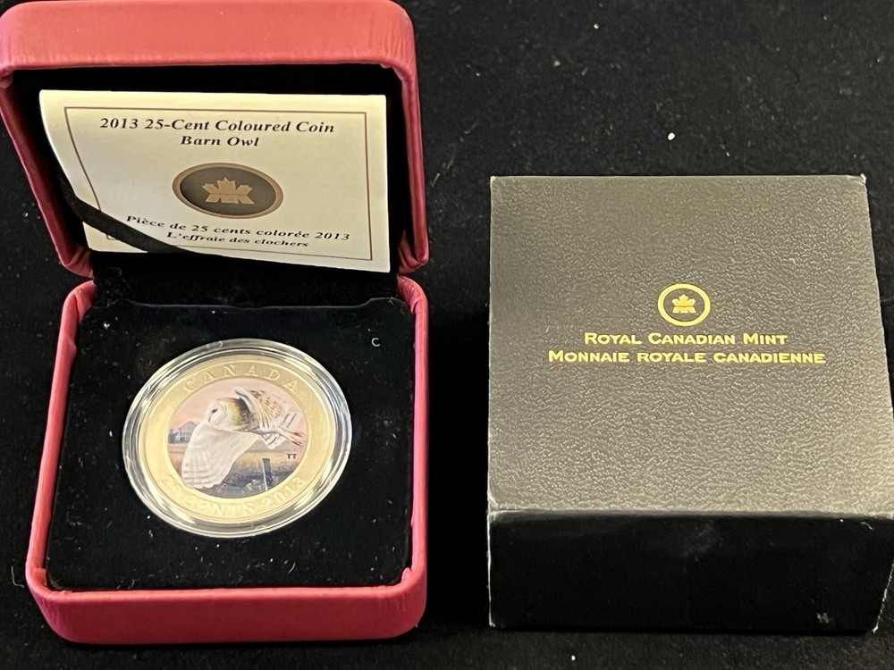 2013 Canada 25-Cent Colored Coin - Barn Owl