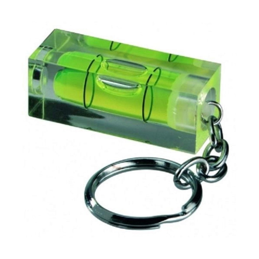 Mini Spirit Level Keychain Green