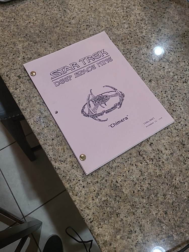 Star Trek Deep Space Nine Original Final Draft Script -'Chimera' used on Set DS9