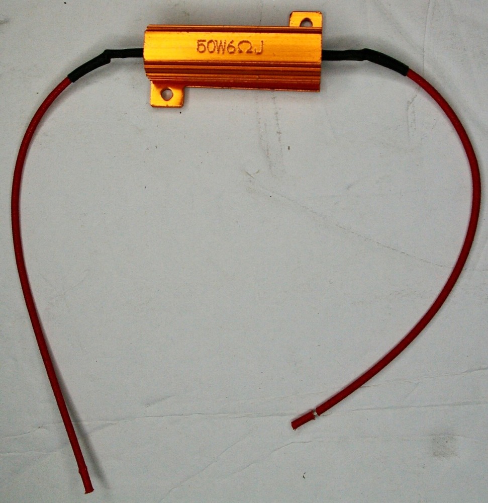6 ohm 5% 50 watt resistor with leads and inline splices 5 pcs per order