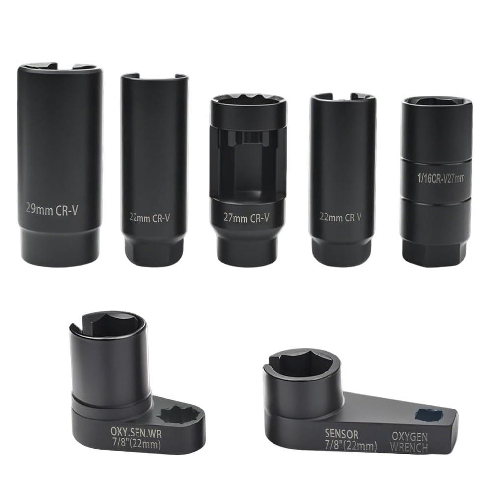 Oxygen Sensor & Oil Pressure Sending Unit Master Sensor Socket Tool Set 7Pcs