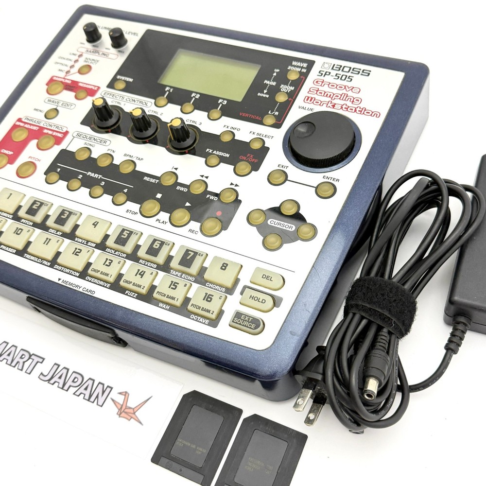 BOSS SP-505 Groove Sampling Workstation Digital Sampler W/Adapter, Memory card