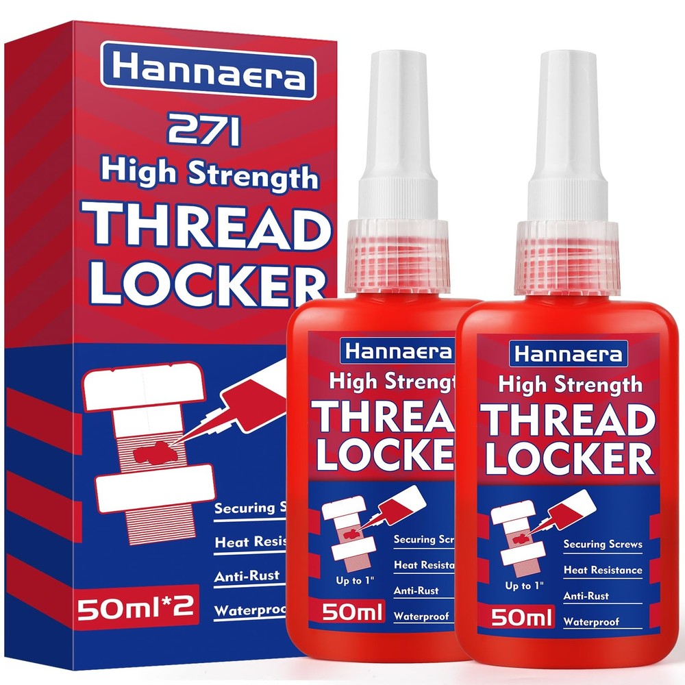 Thread Locker 271, Threadlocker, High Strength Red Thread Lock, Lock & Seal N...