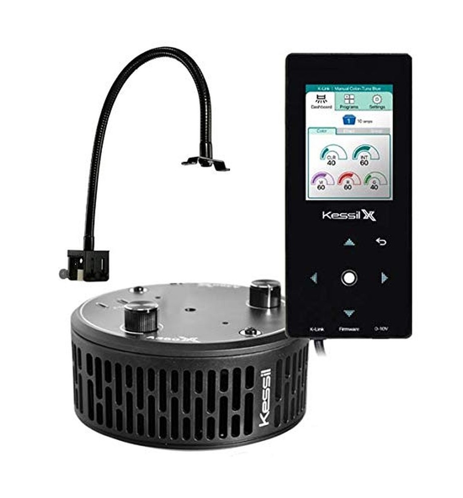 Kessil A360X Tuna Blue LED Light with Controller & Gooseneck Bundle