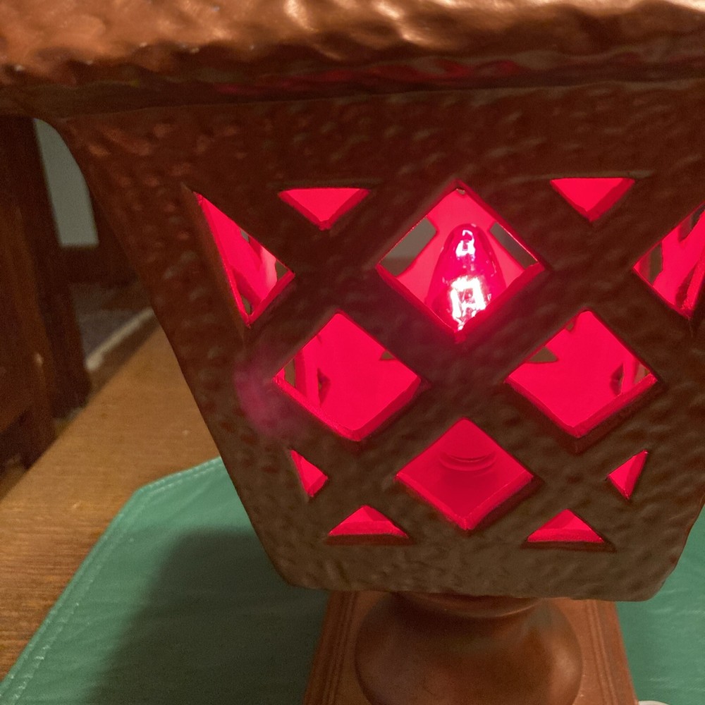 Christmas Ceramic Post Lantern With Snow And Red Bird Cardinal