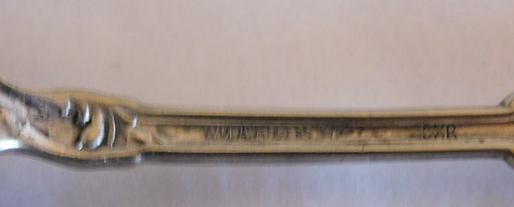 Teaspoon Spoon - WM. A. ROGERS Silver Plate - Floral Scrolls Pattern #P87