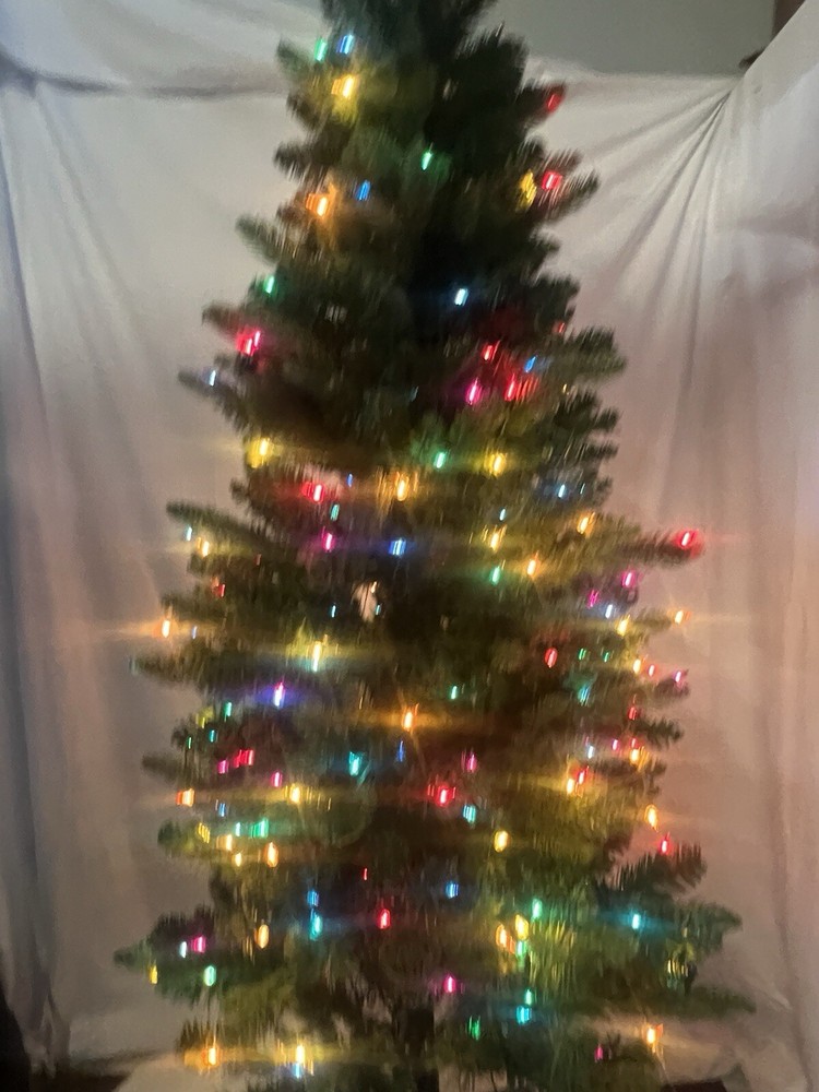 Bethlehem Lights Green Christmas Tree with Multicolored Lights - 5' Ready Shape