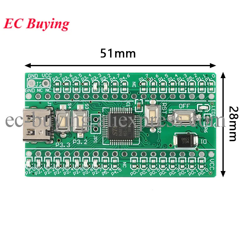 STC8H8K64U Demo Module, 32Bit, 64K, ISP STC8H8 Dev Board ISP