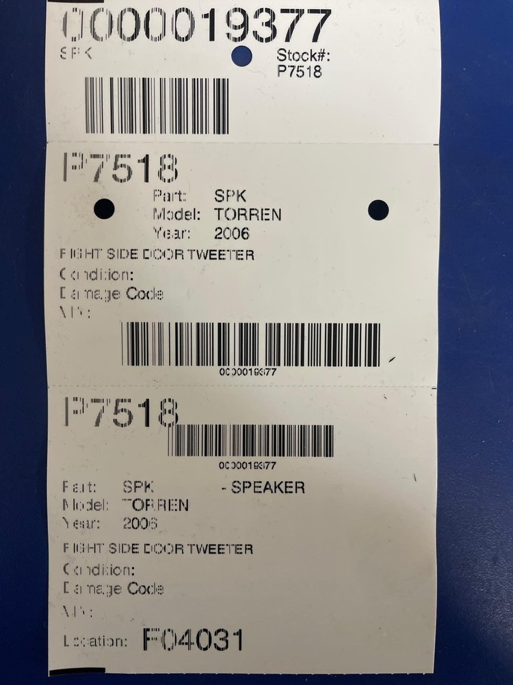 06 PONTIAC TORRENT Speaker