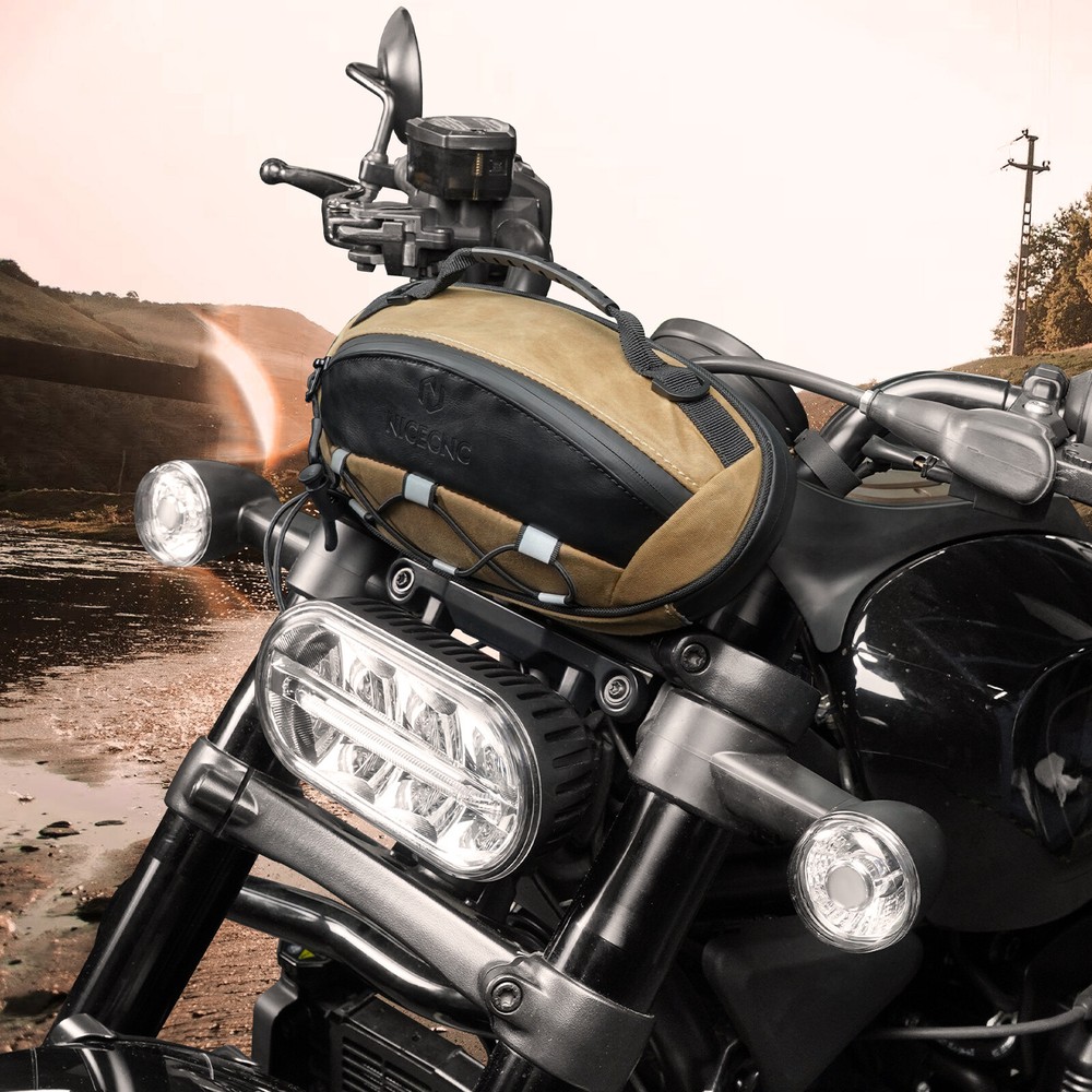 Universal Motorcycle Handlebar Bag Waterproof Front Fork Bag Tool Organizer Bag