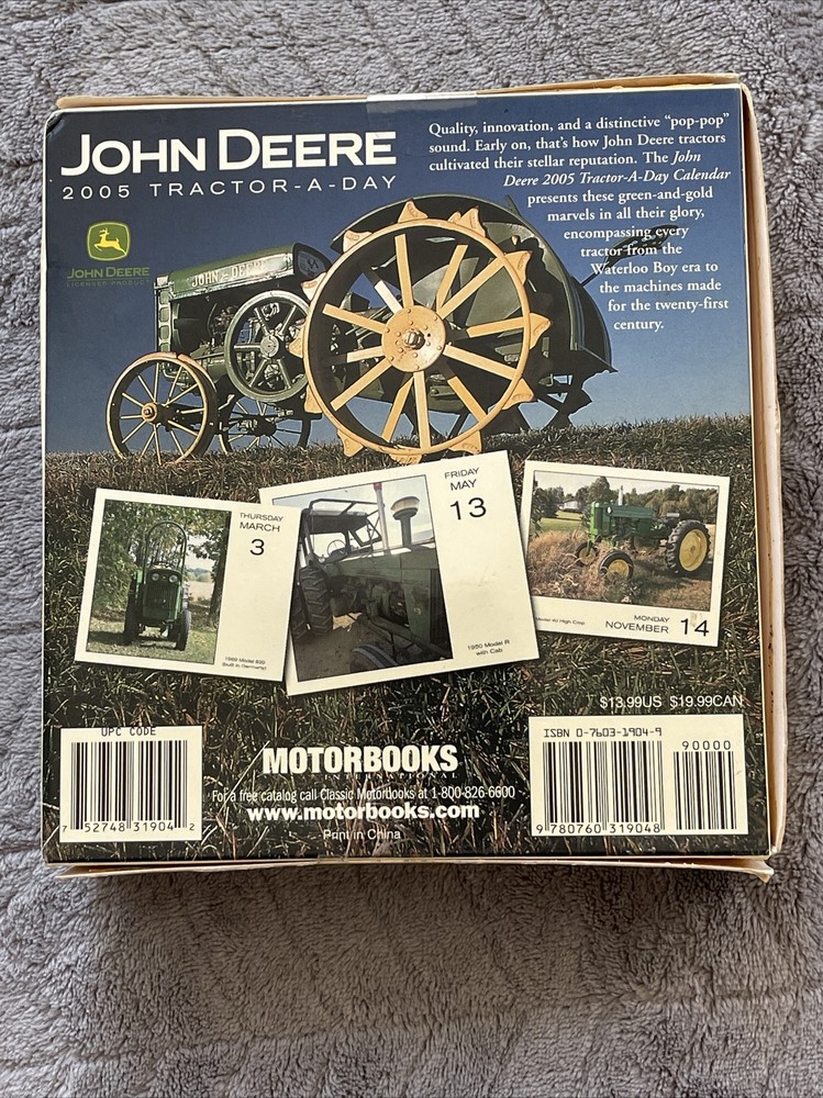 2005 John Deere Tractor-A-Day, Never Opened, Diecast Tractor Inside