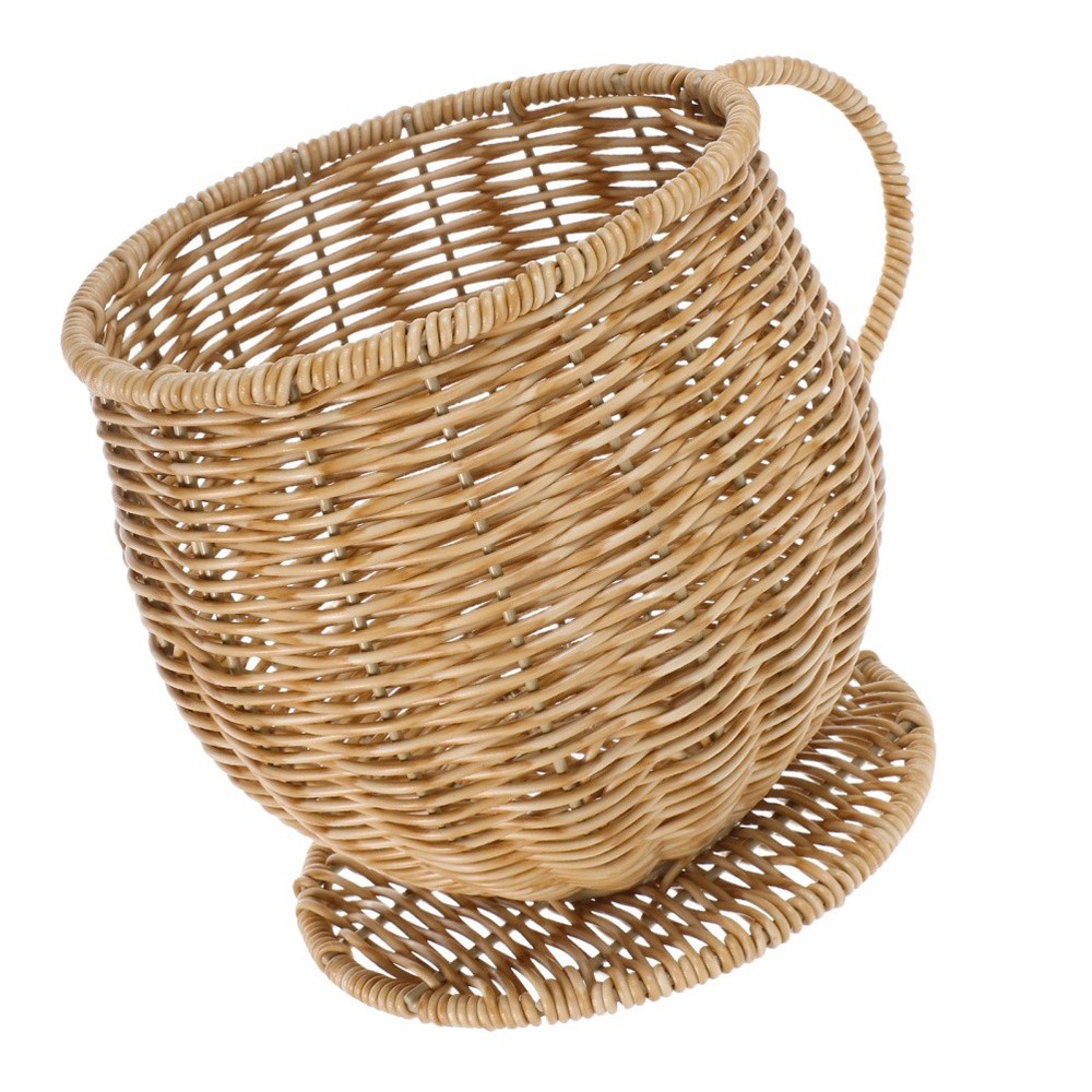 Decorative Wicker Baskets Egg Holder with Handle for Fresh Eggs Woven Rattan