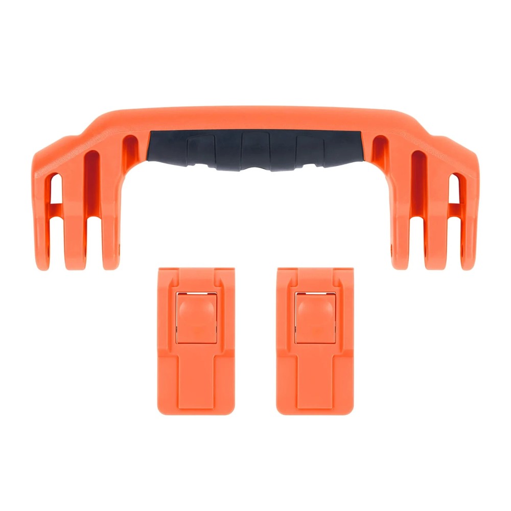Orange Pelican 1500 push button latches & handle set.