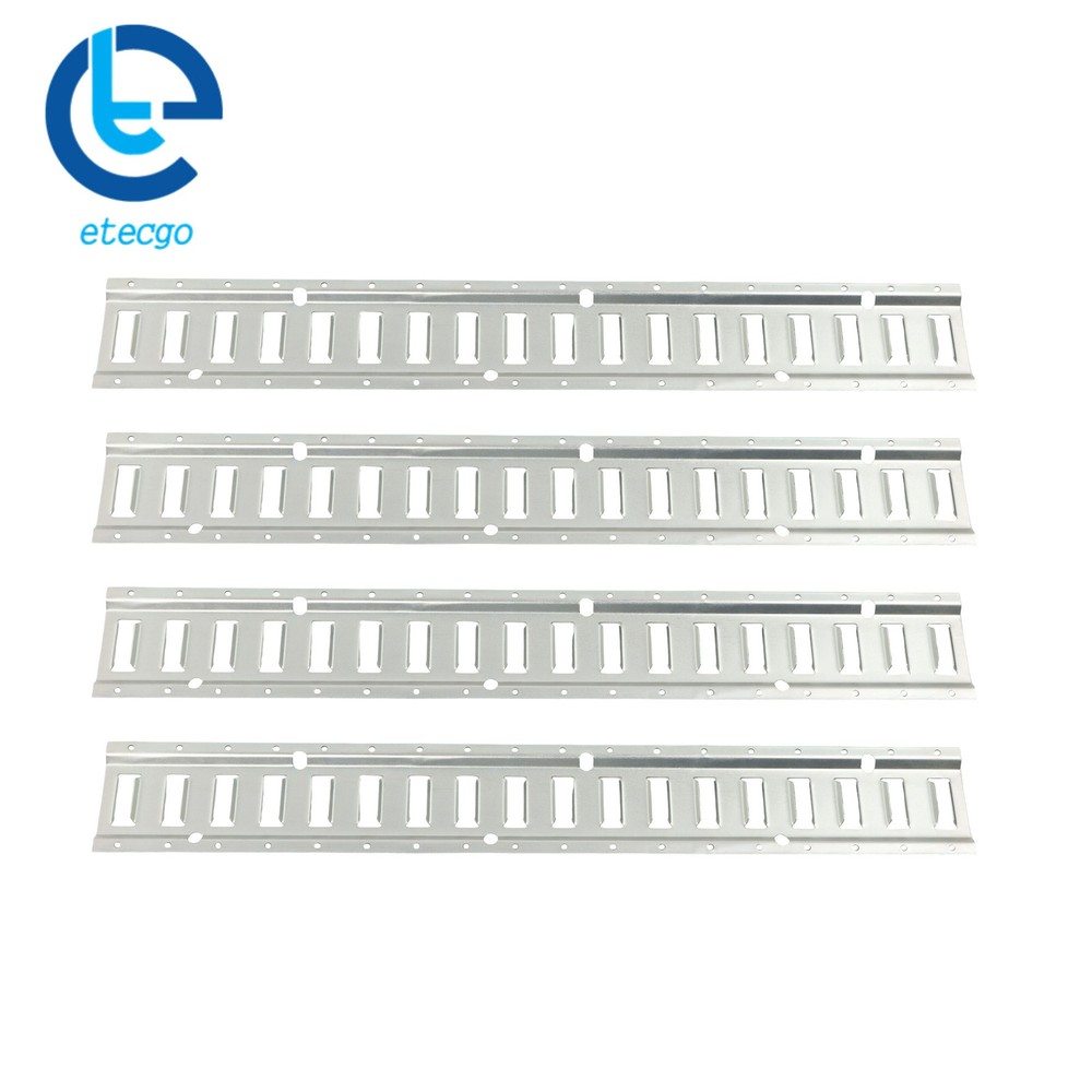 4x 3' Silver E Track Rails Galvanized Steel Construction For Freight Trailers