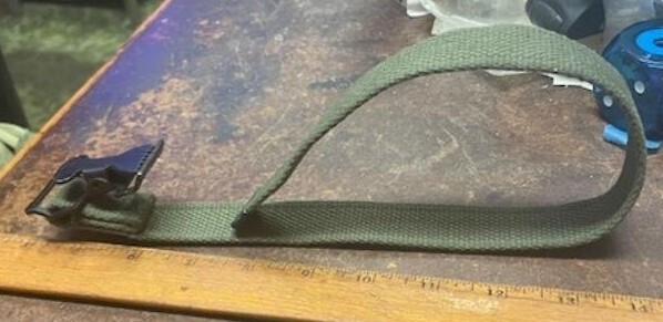 Web Strap with Steel Buckle & Brass Tip (NOS)