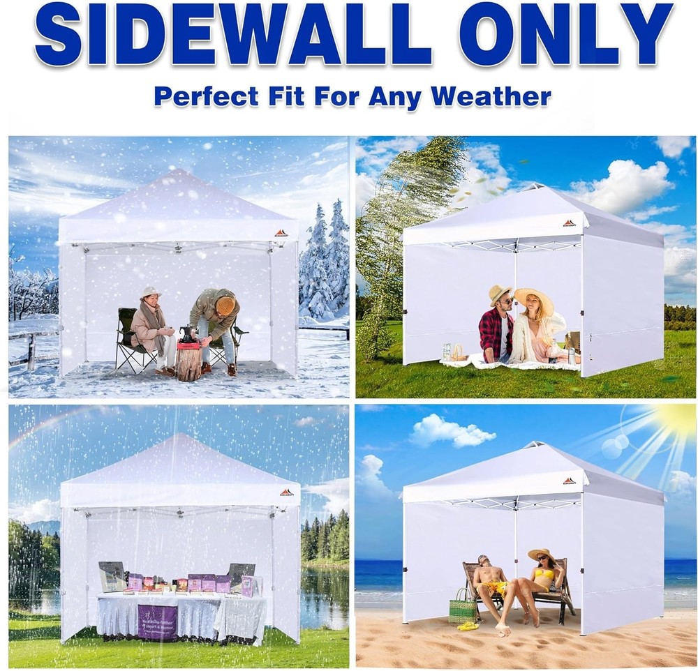 Durable Waterproof Side Walls for Canopy, 3 Pack