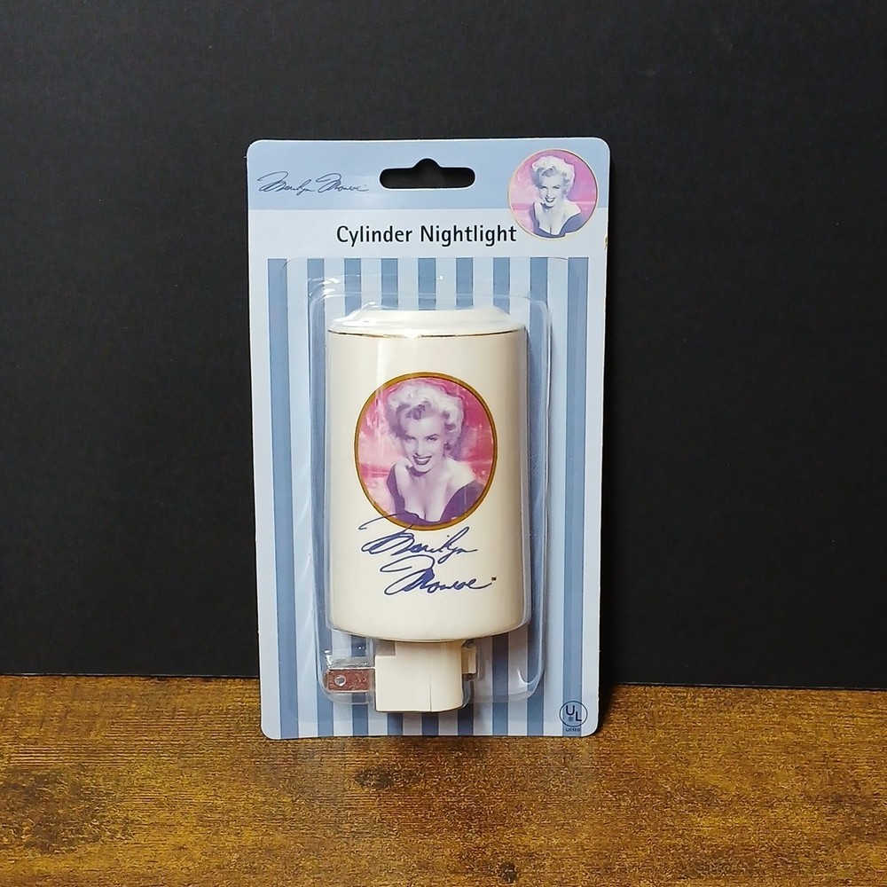 Marilyn Monroe Decorative Plug in Ceramic Cylinder Night Light
