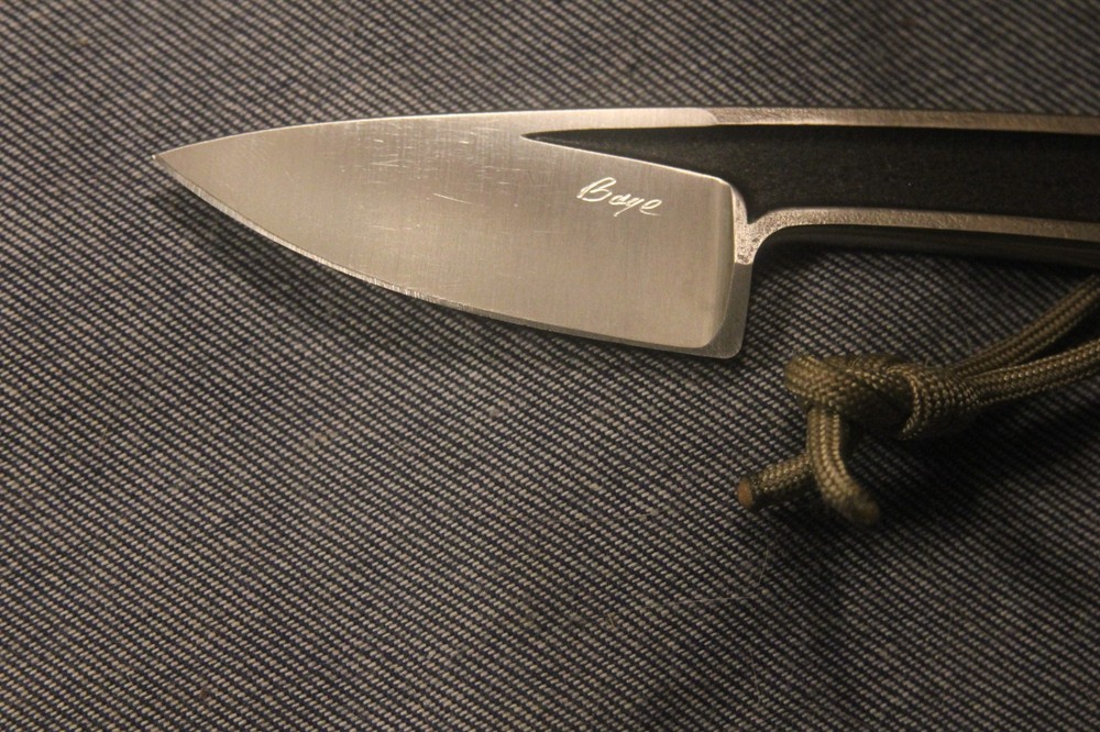 VINTAGE EARLY HAND SIGNED DAVID BOYE BASIC 2 KNIFE WITH ORIGINAL SHEATH