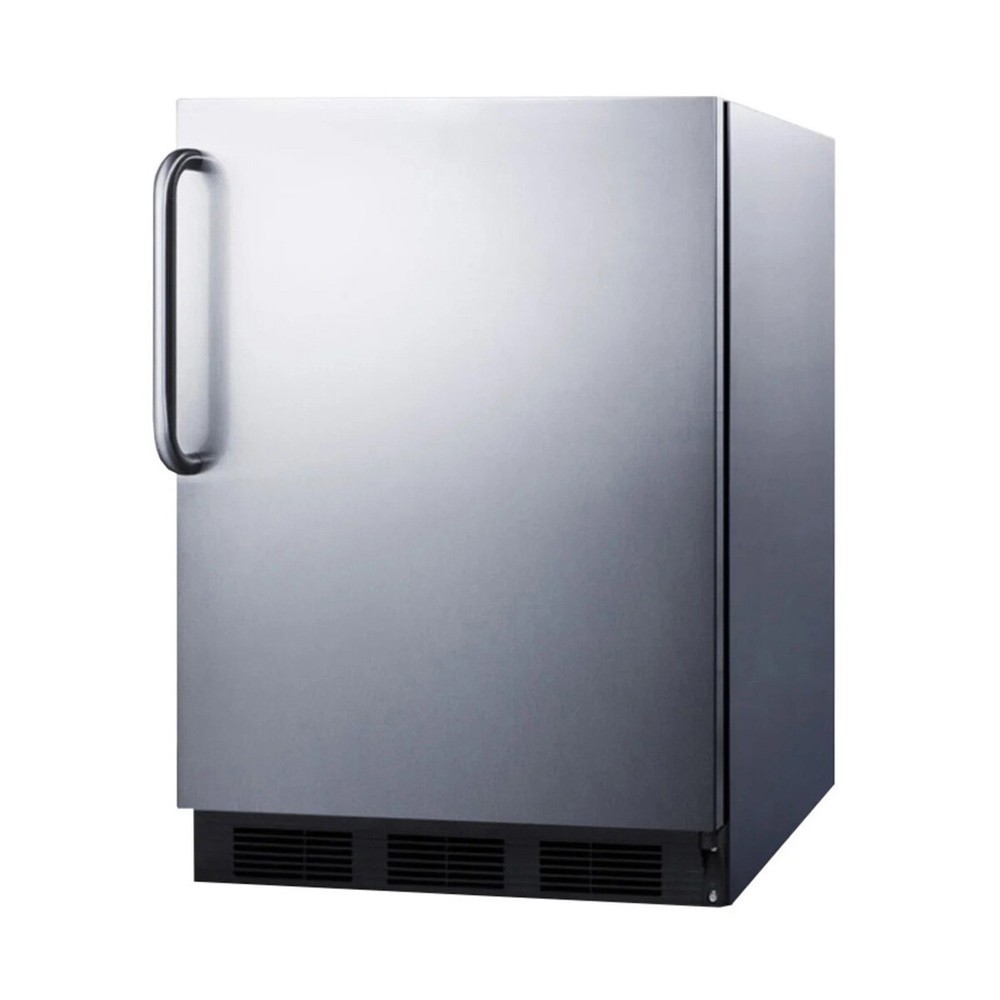 Summit FF7BKCSSADA One Section Solid Door Undercounter Refrigerator, 5.5 cu.ft