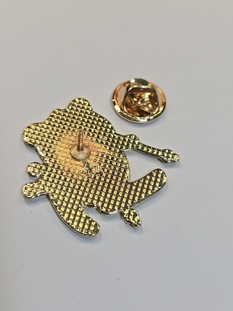 Panda Bear on Skis Lapel Pin