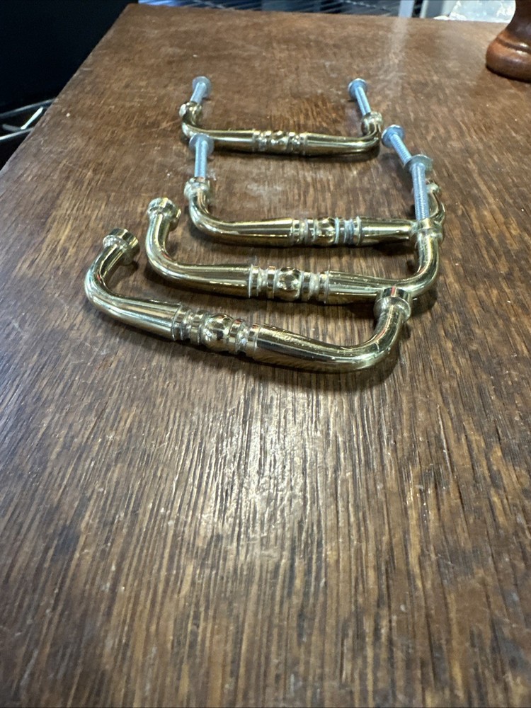 Brass bar style drawer pull 3 x 1" Solid/4