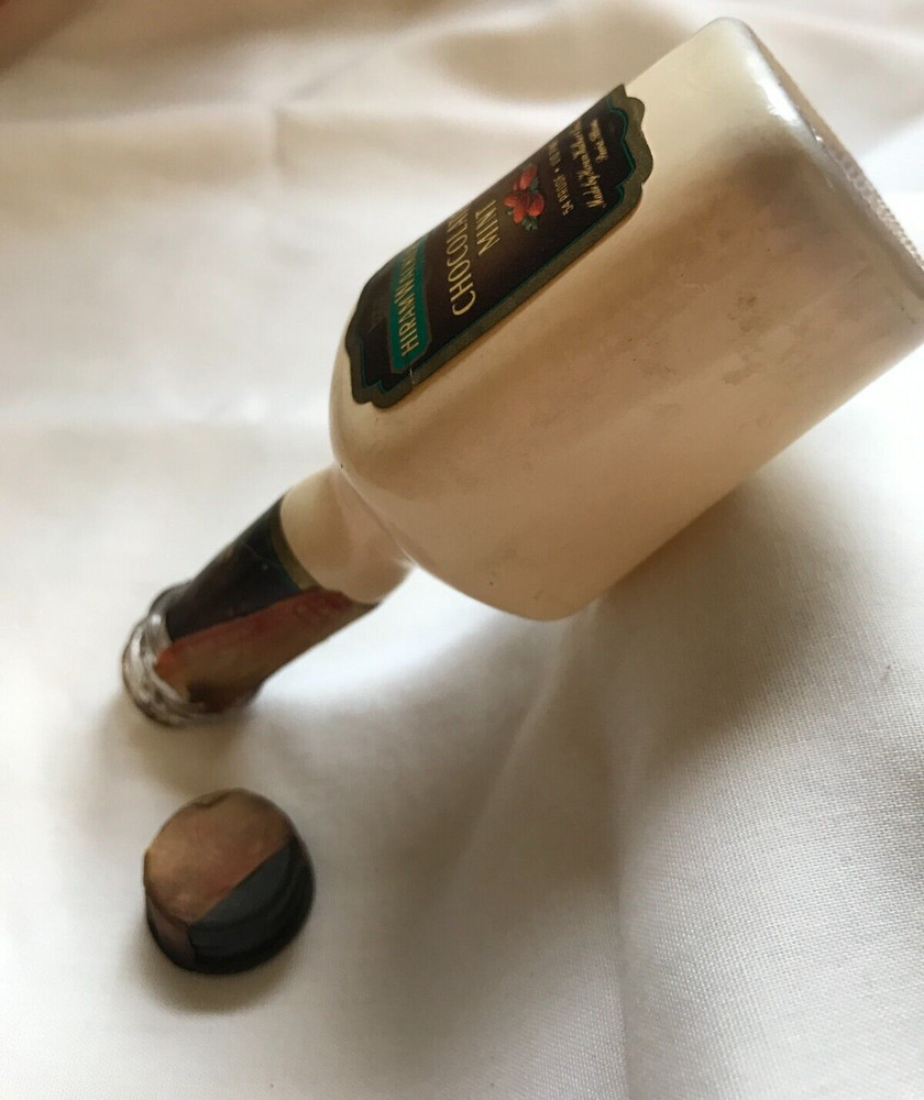 HIRAM WALKER CHOCOLATE MINT MINI BOTTLE EMPTY TO COMPLY WITH EBAY RULES