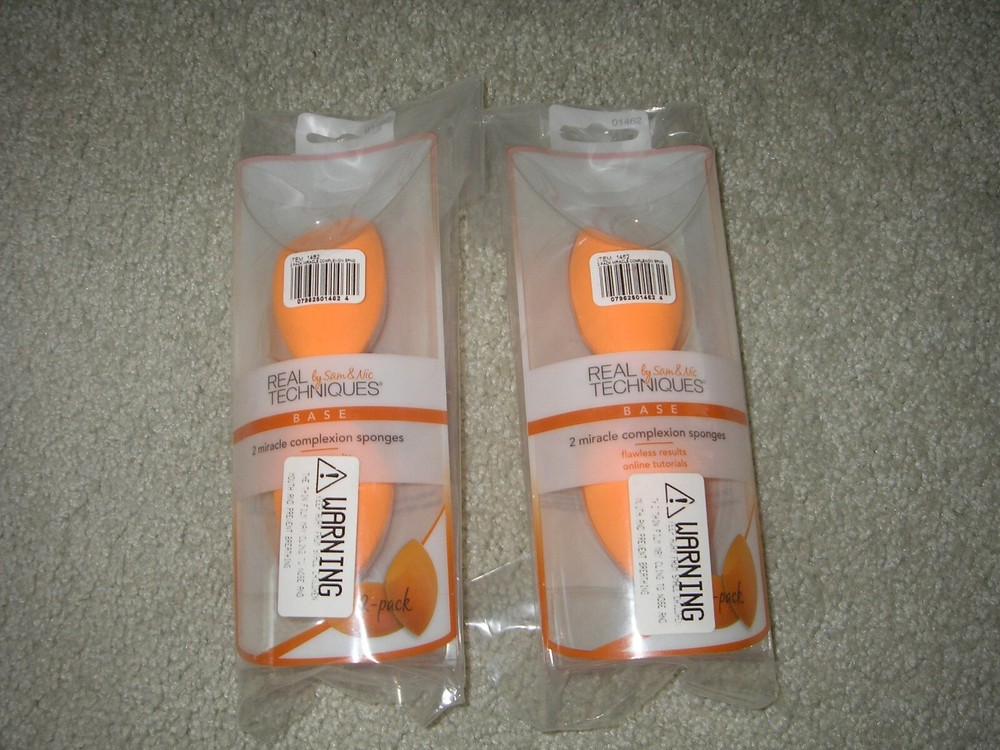 2X New Real Techniques 2/per pack Miracle Complexion Sponges