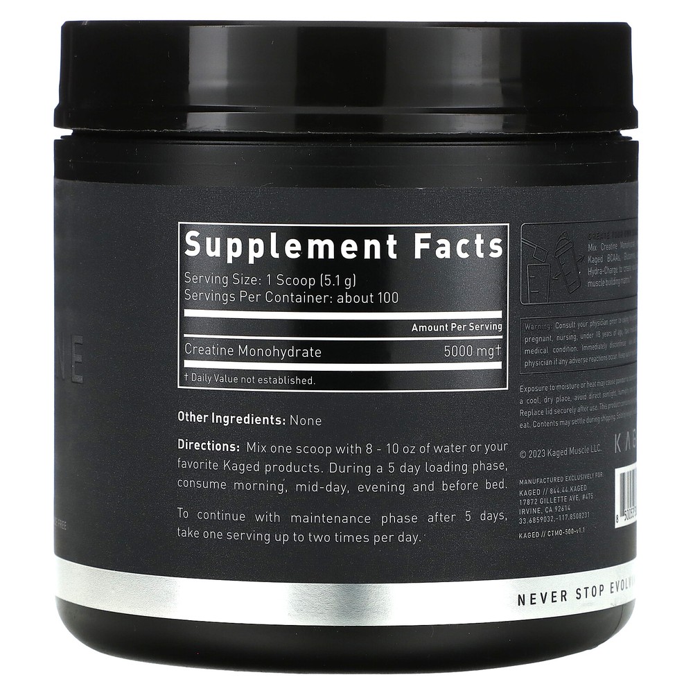 Creatine Monohydrate, Unflavored, 1.12 lb (510 g)