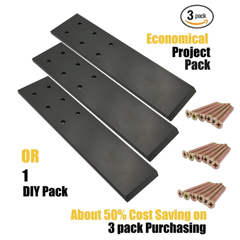 3-Pack Countertop Support BracketTop MountSolid Heavy Duty Knee Wall Hidden G...
