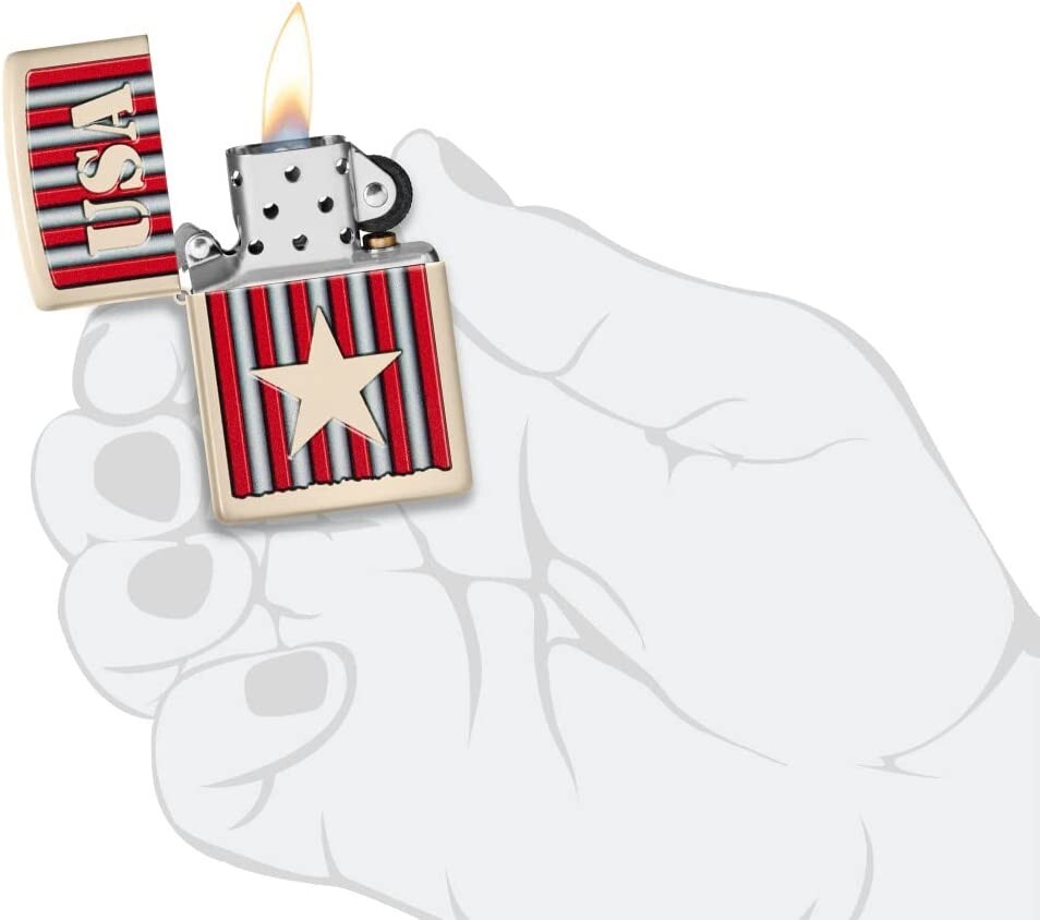 Zippo USA Design Flat Sand 48204