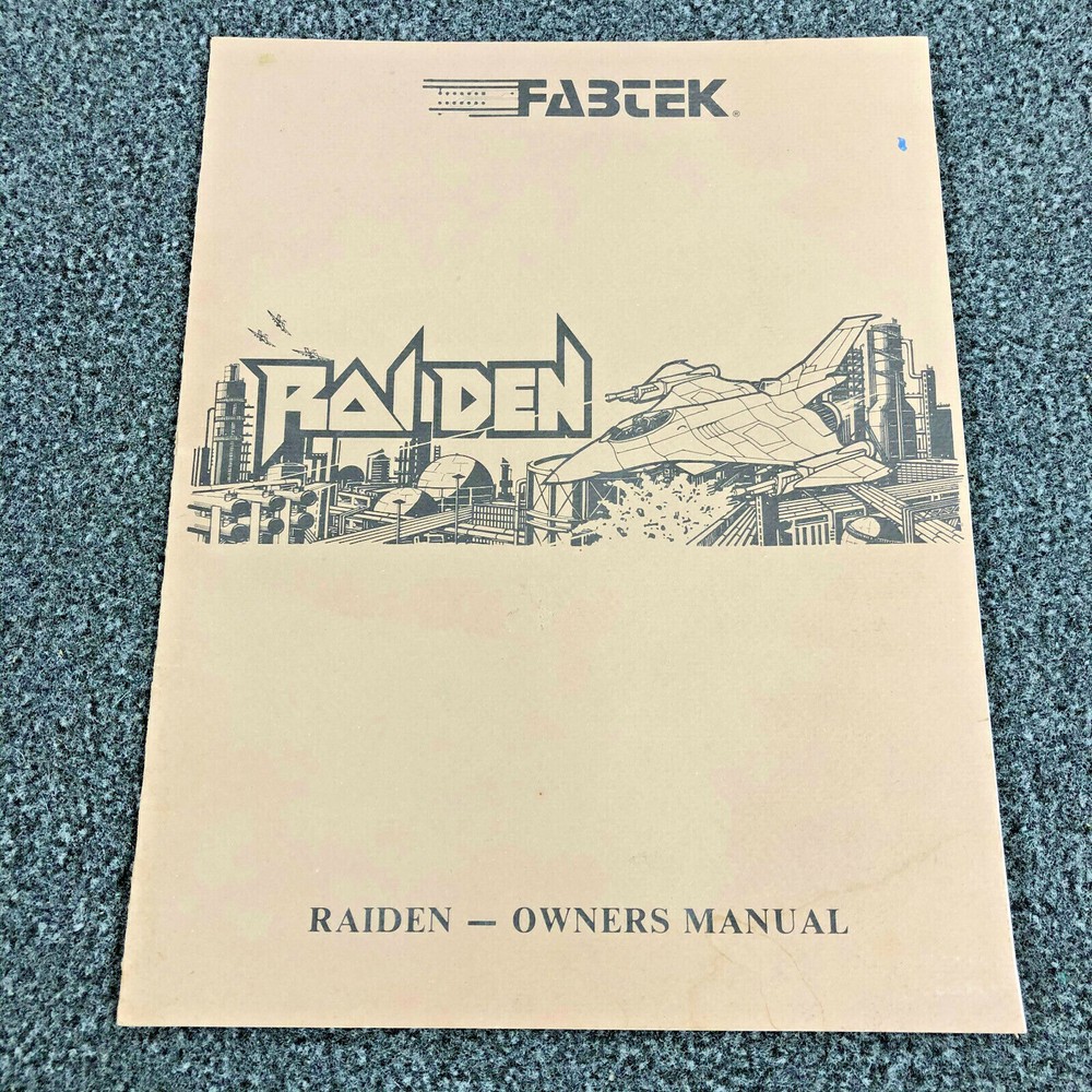Fabtek Raiden Arcade Game Machine Owner's Manual Schematics