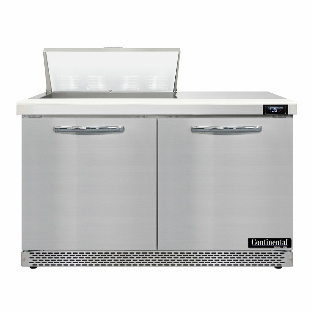 Continental Refrigerator D48N8-FB 48" 2 Doors Sandwich / Salad Prep Table