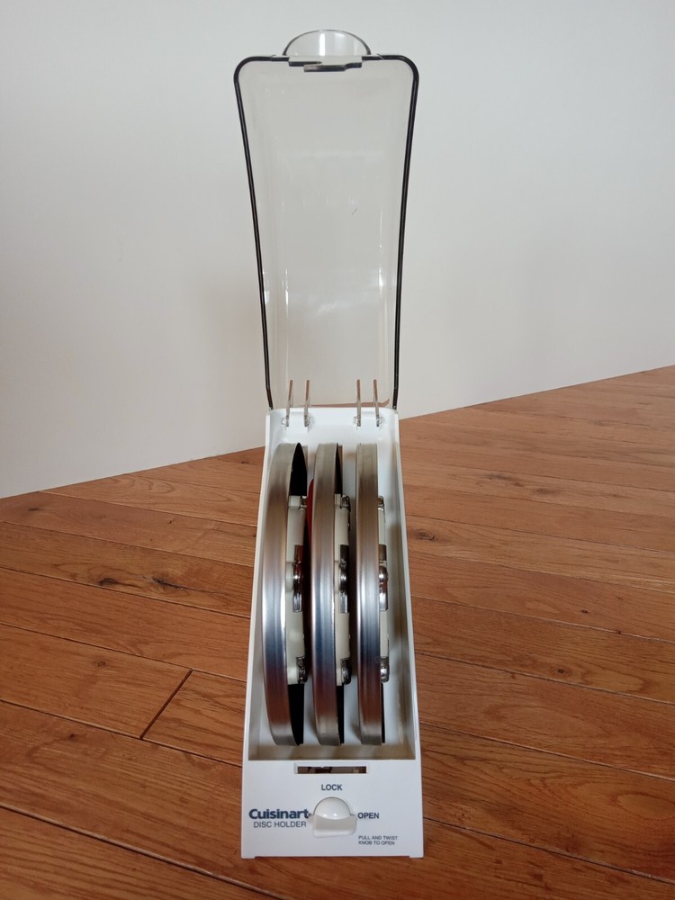 CUISINART Food Processor Safety Disc Holder w Lock - Includes 3 Processor Discs