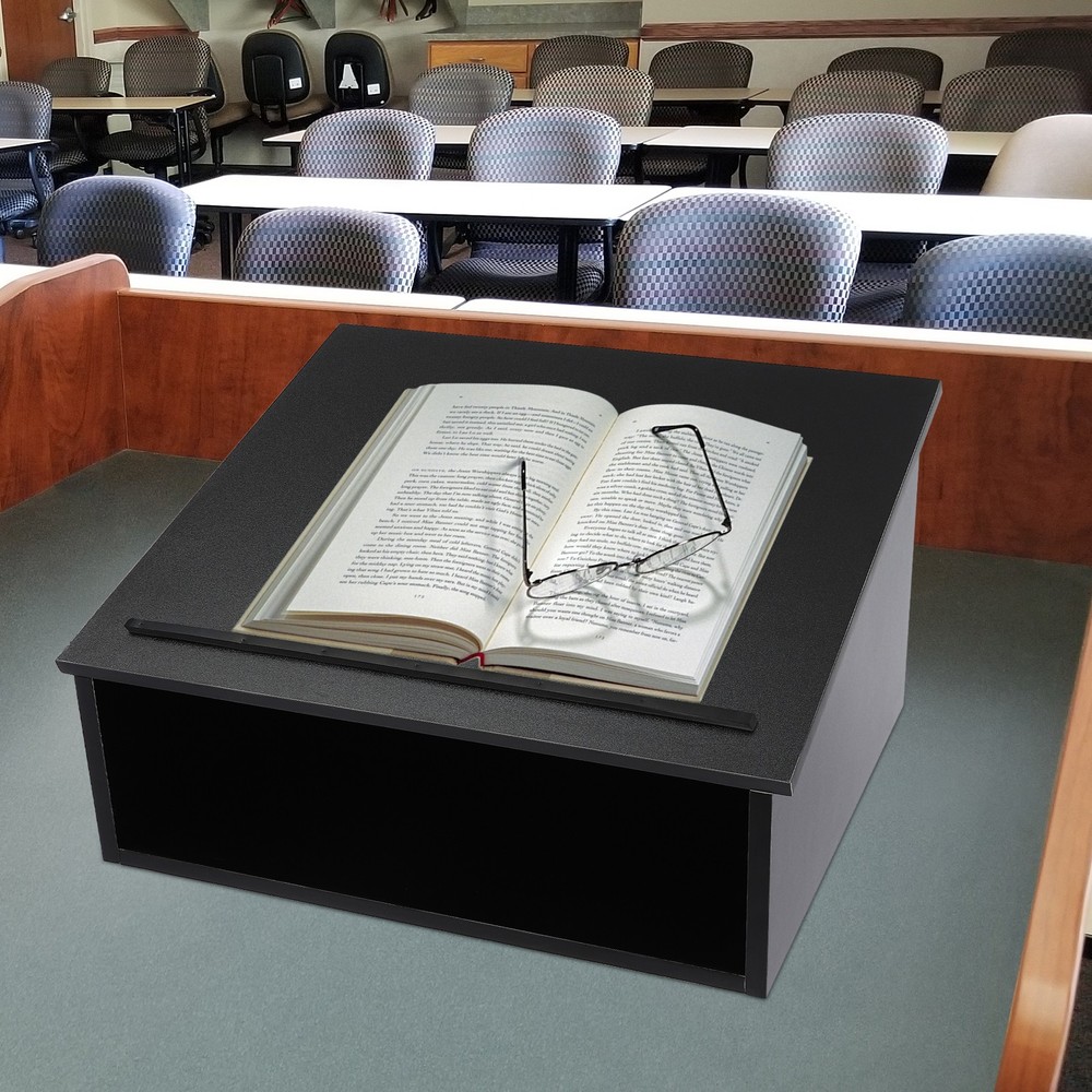 Black Table Top Lectern Portable Tabletop Lectern Classroom Presentation Lectern