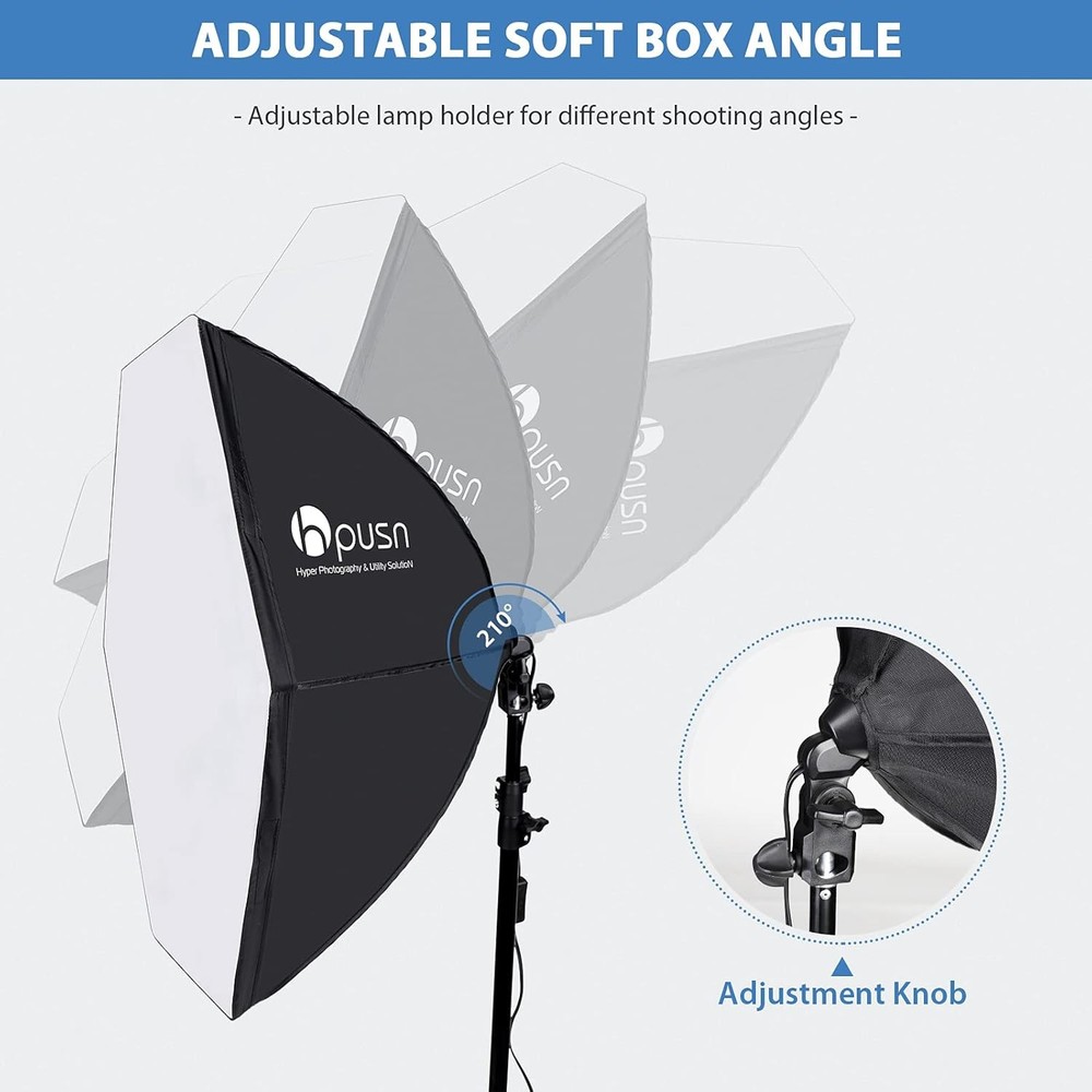 Softbox Lighting Kit 30x30in Continuous Photo Studio